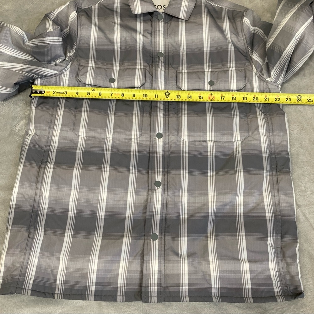 COS Gray Shirt Jacket Plaid Light  Men's size M - Picture 13 of 15